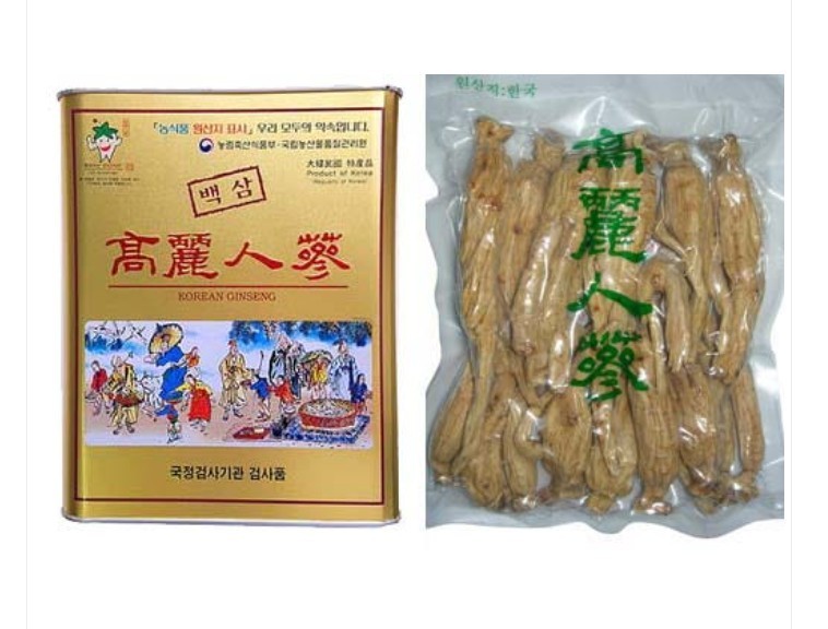 Korean 6 Years Dried White Ginseng Root AA Grade 300g