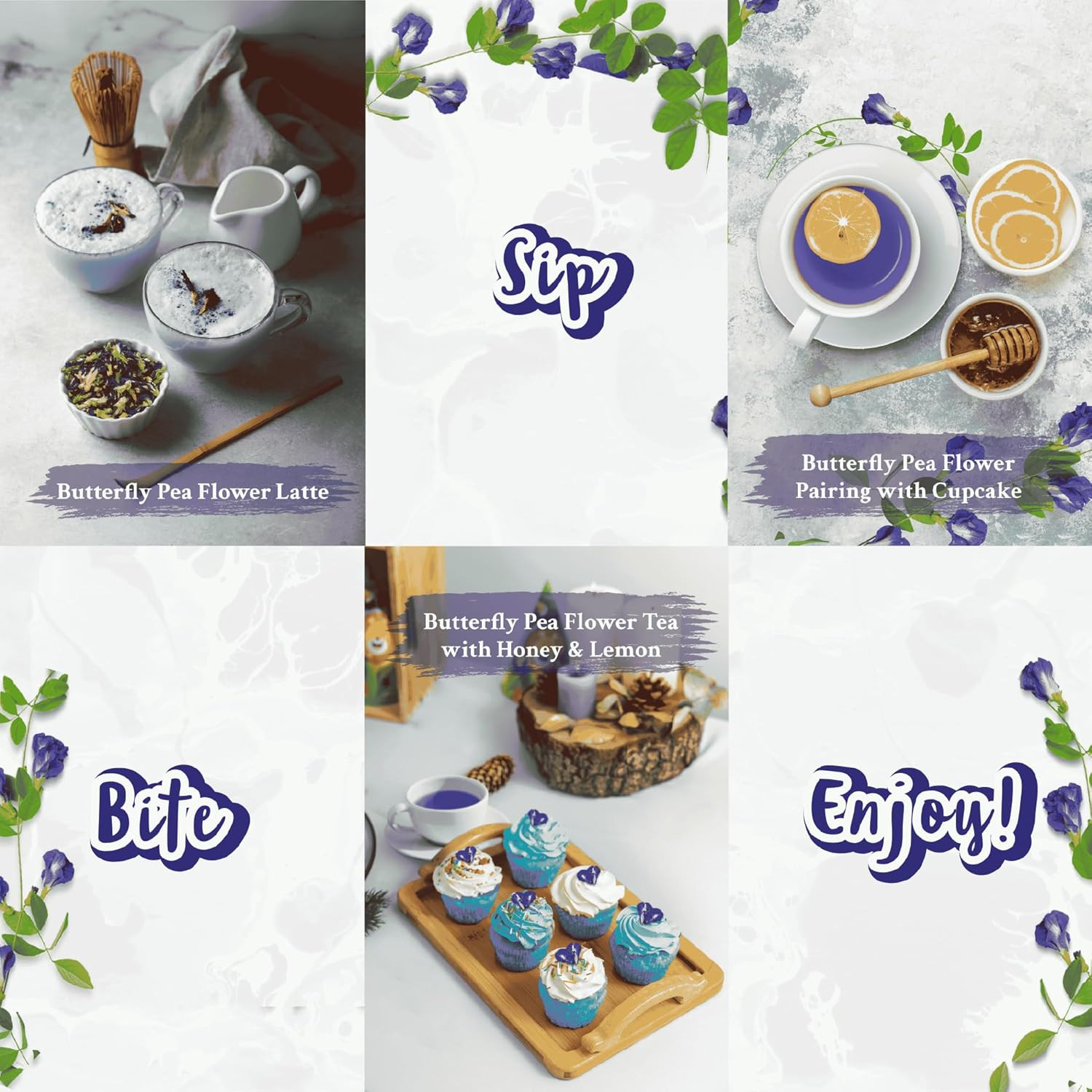 Butterfly Pea Flower Tea Loose Leaf (375+ Cups) [ 4.4 Ounces Oz] Dried Butterfly