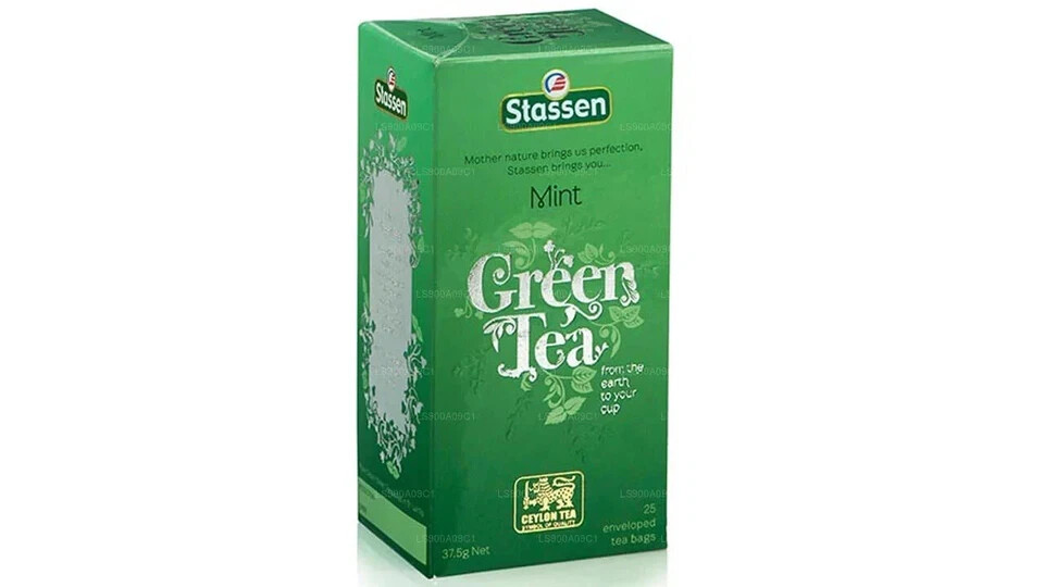 Stassen Mint Green Tea 25 Tea Bags Free Shipping World Wide