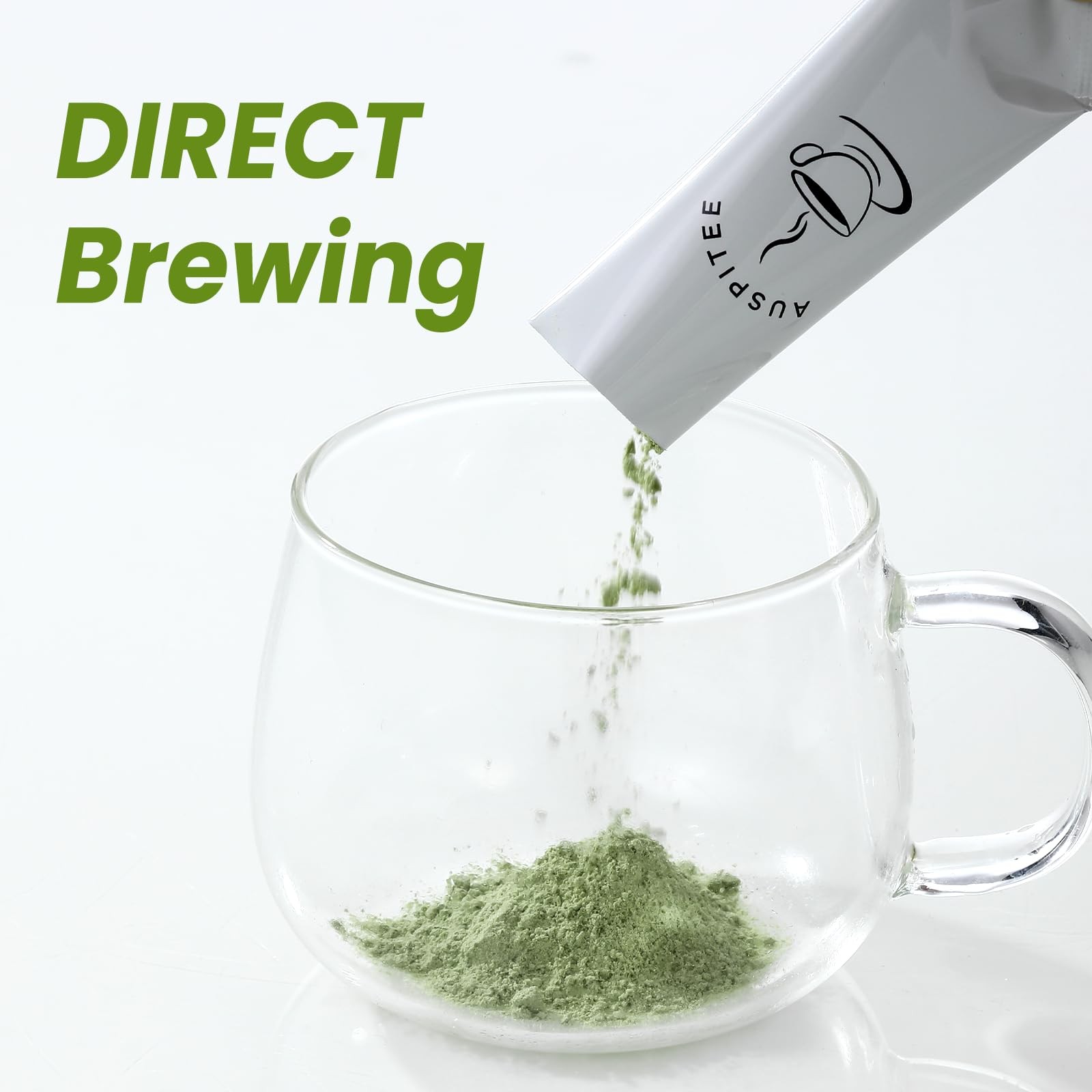 New Latte Green Tea Powder Single Pack, Premium Barista Science Blend Individual