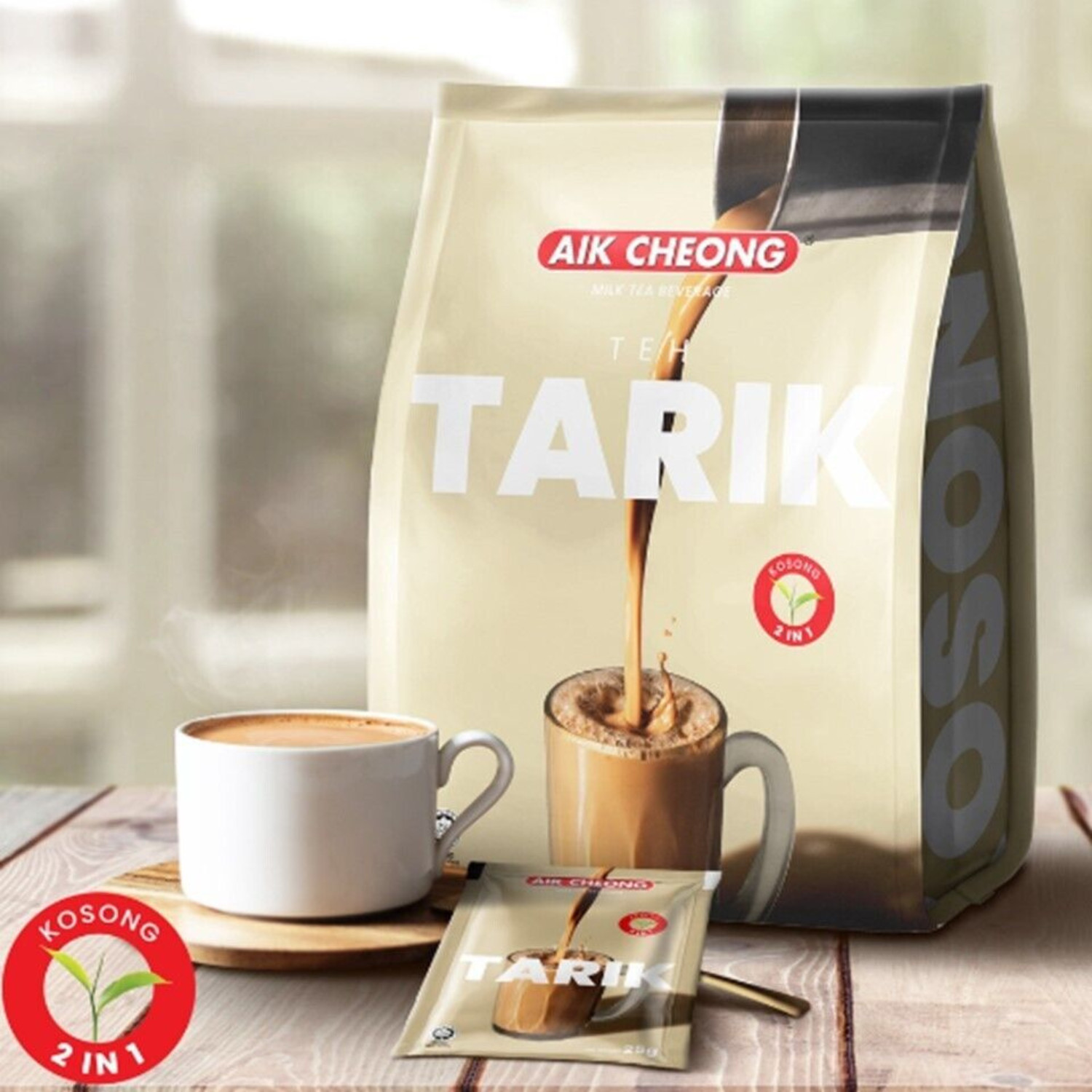 Instant Tea Aik Cheong 2-In-1 Teh Tarik Kosong No Sugar (25gm x 12s x 6pack)