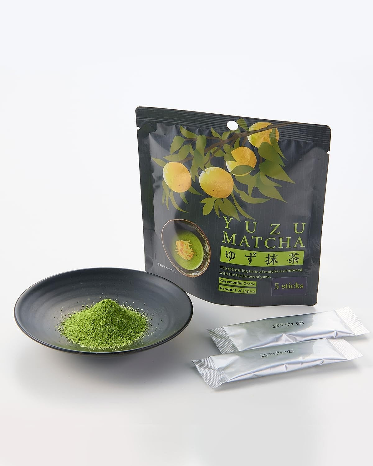 6 PACKS of MATCHA Tea – YUZU FLAVOR – Tsuboshi Seicha Honpo (6 x 5 sticks)