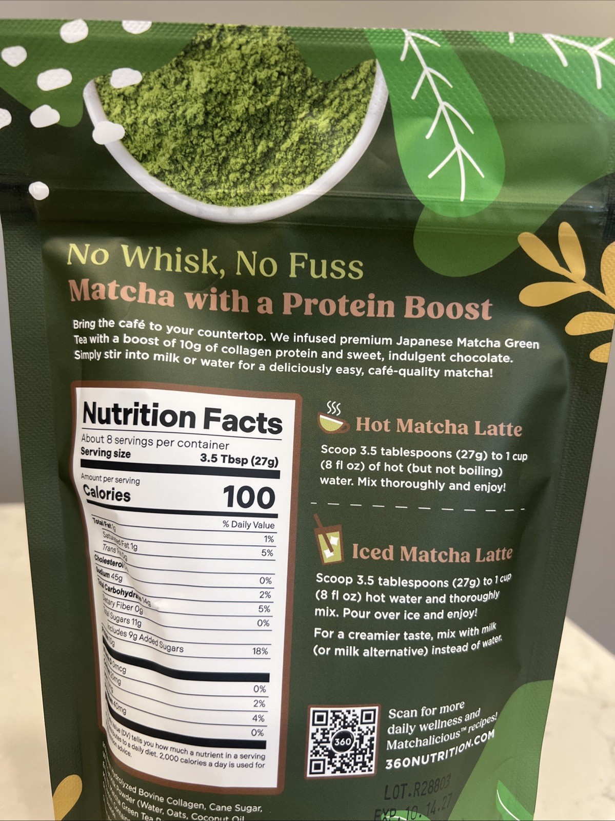 Matchalicious™ Premium Japanese Protein Chocolate Matcha Latte 7.5oz New 10/27