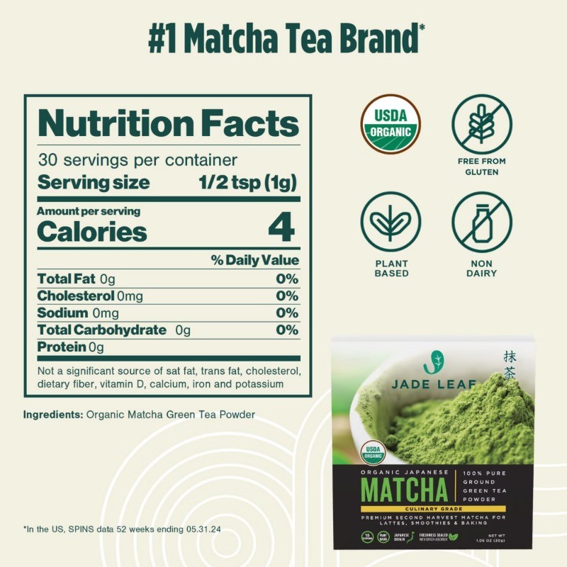 Organic Classic Culinary Japanese Matcha Green Tea Powder Mix – 1oz