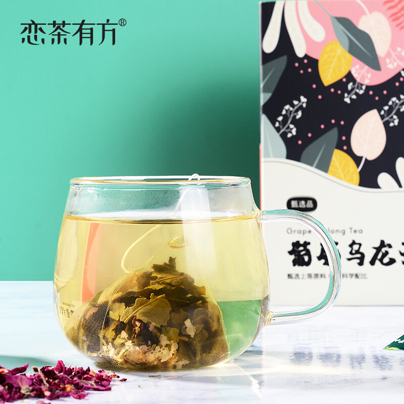 Grape Oolong Tea Bags Flavored Oolong Japanese Style Premium Tea 50 Bags