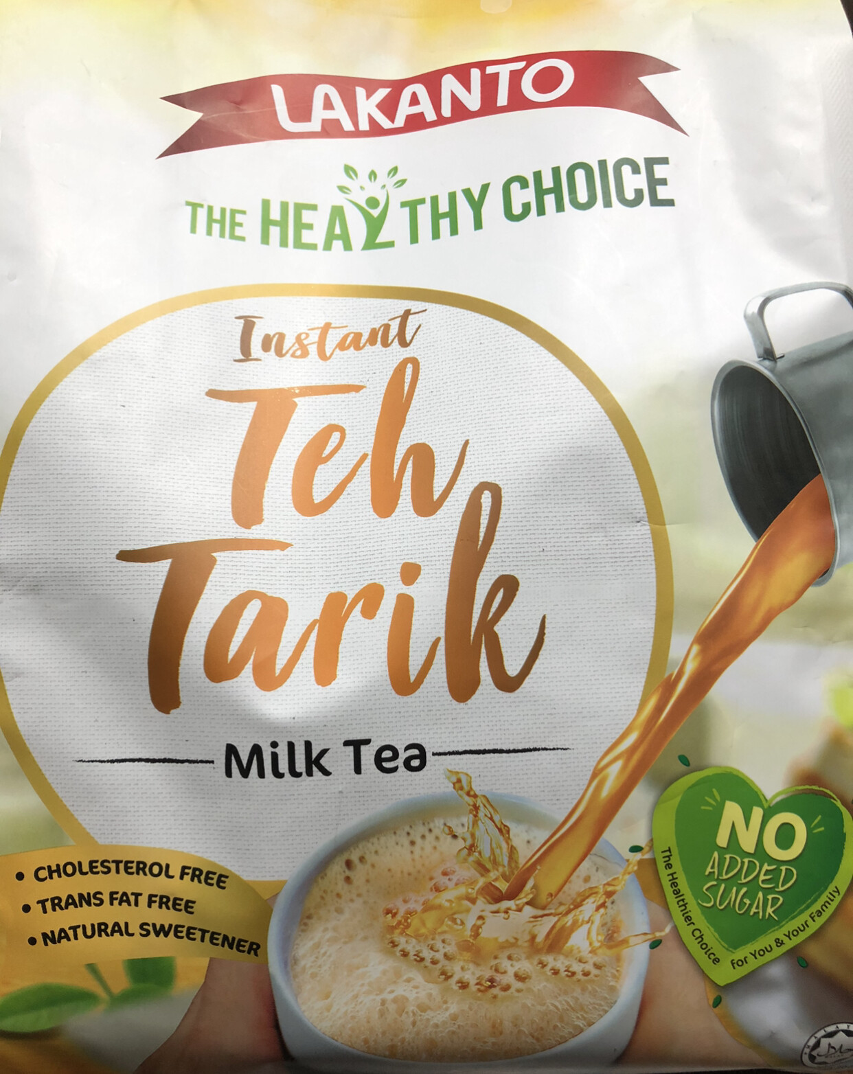 LAKANTO 3-in-1 Instant Milk Tea (12 sachets x 35g) – LOW CALORIE & SUGAR x4