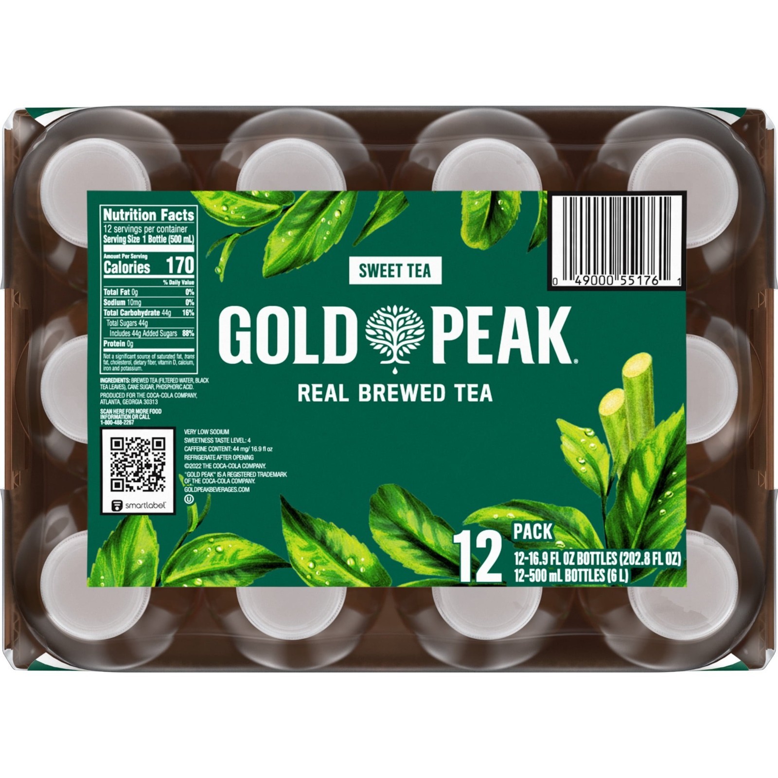 Gold Peak Iced Tea, Sweet Tea Bottles, 16.9 fl oz, 12 Pack