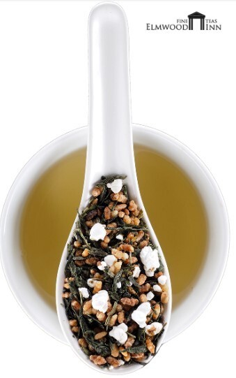 Elmwood Inn Fine Teas, Genmaicha Japanese Organic Green Tea, 16-Ounce