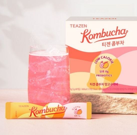 Teazen Kombucha Mango Guava 5g x 30 Sticks | Korean Kombucha Drink Powder