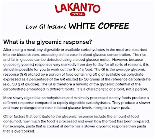 LAKANTO Low GI 3-in-1 Instant White Coffee No Sugar Added Low Calorie – 3 Packs