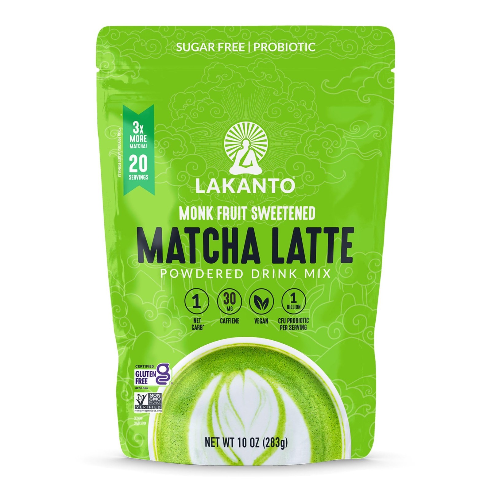 Sugar Matcha Latte – Green Tea with Shelf Stable Probiotics and Fiber, Sugar …