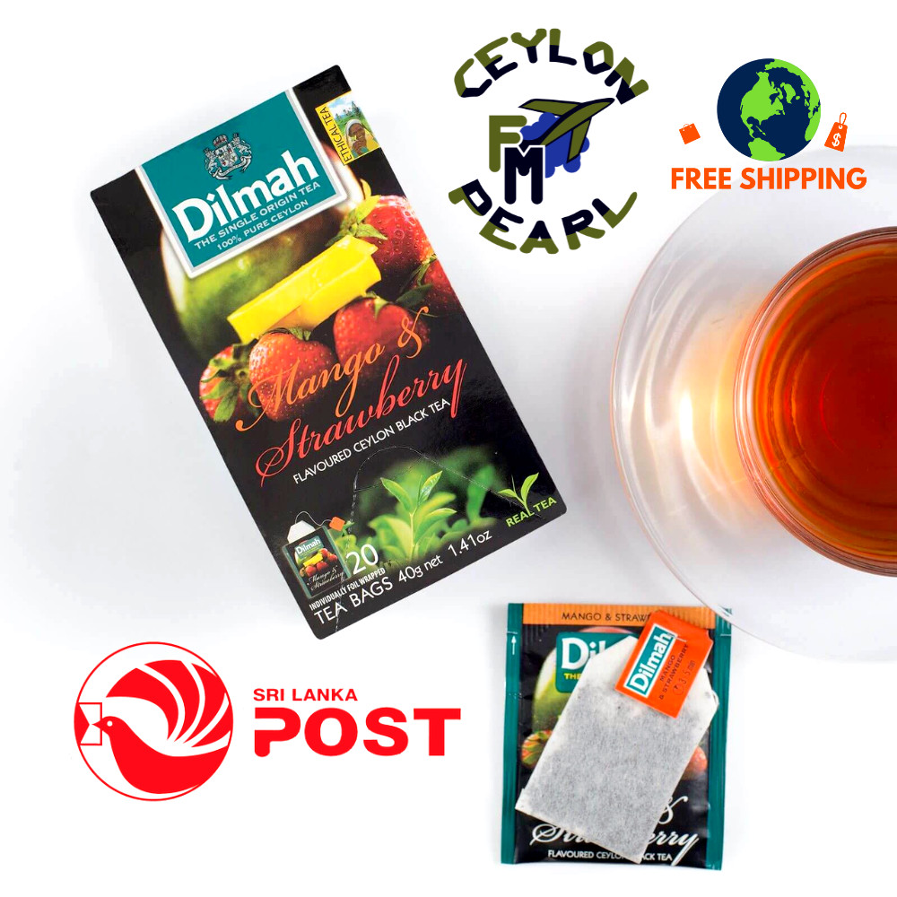 Dilmah Pure Ceylon Black Tea 20 Bags in Flavored and Free Shipping Sri Lanka
