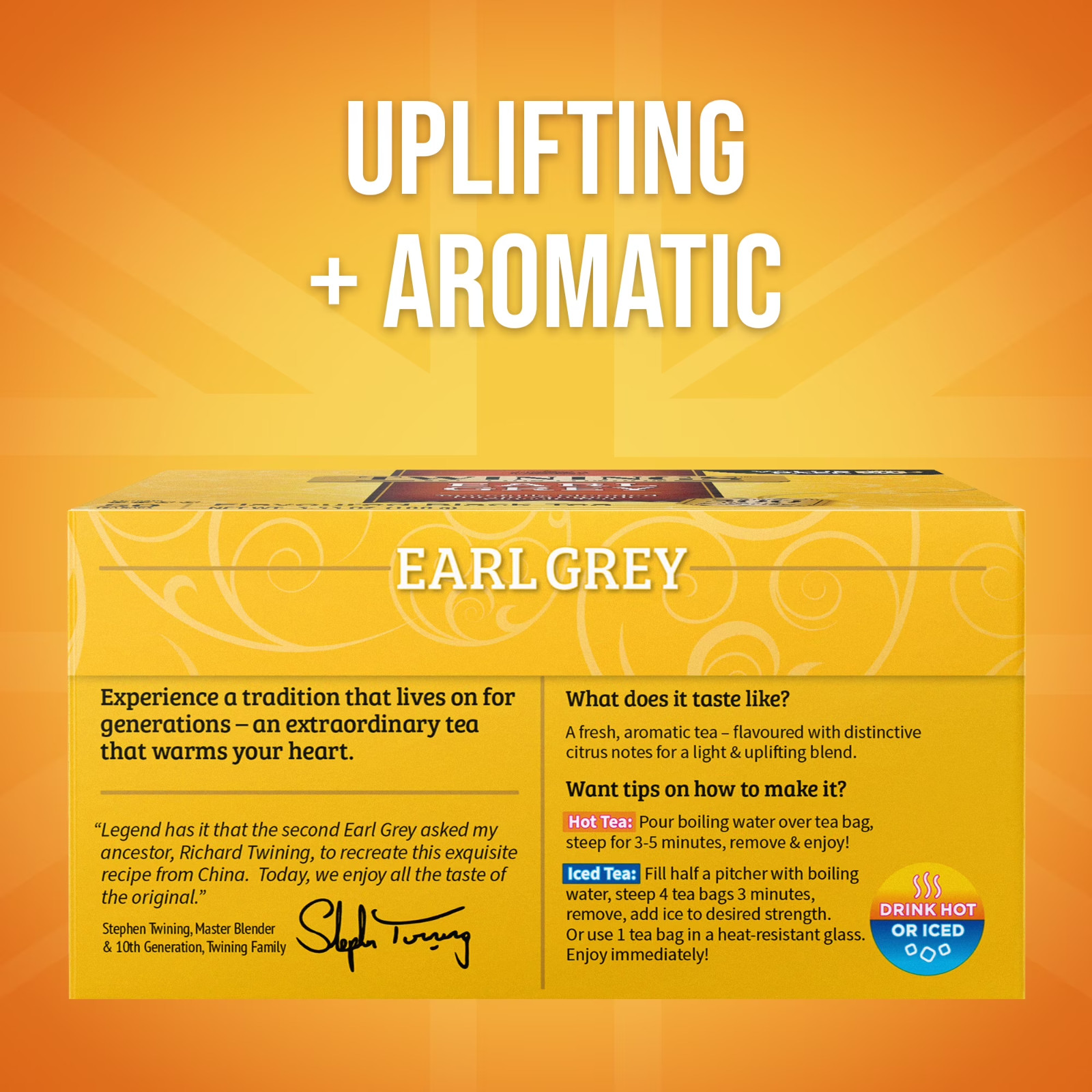 Twinings Earl Grey Black Tea Bags Citrus & Bergamot Flavor 50 Count Box