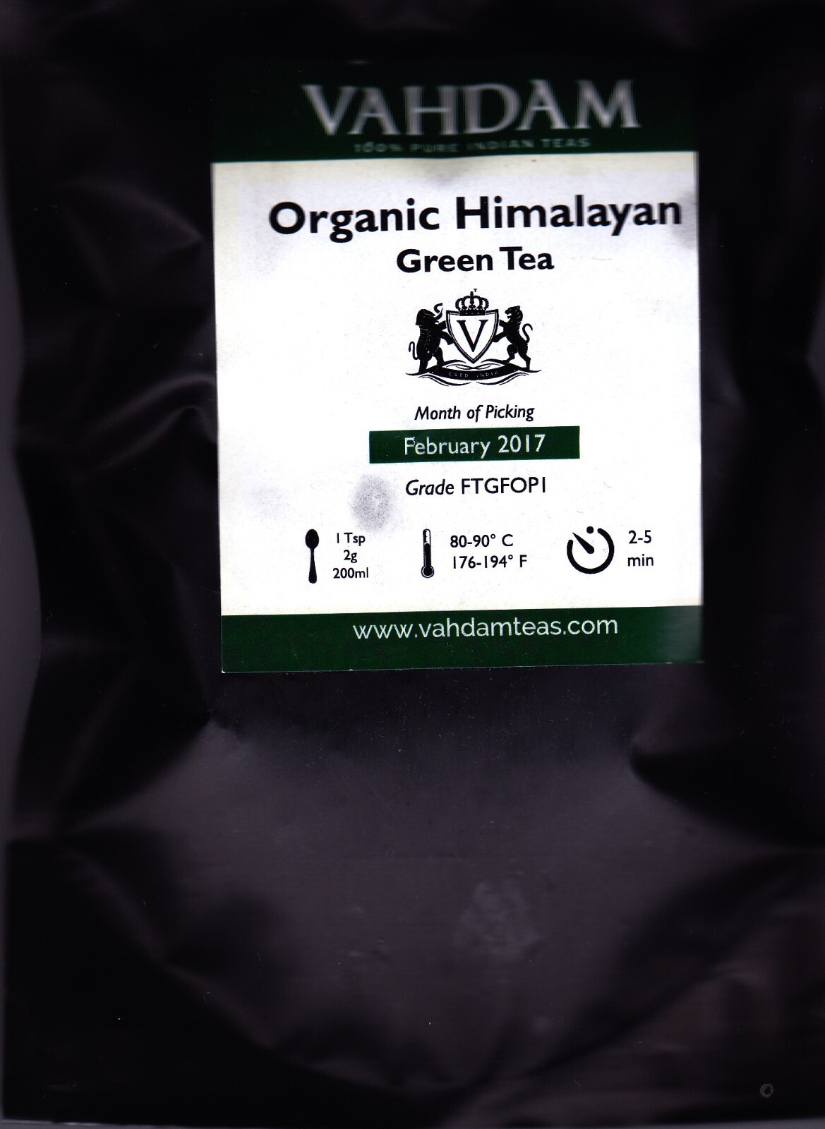 Vahdam Organic Himalayan Green Tea 2.5oz Pack, see description