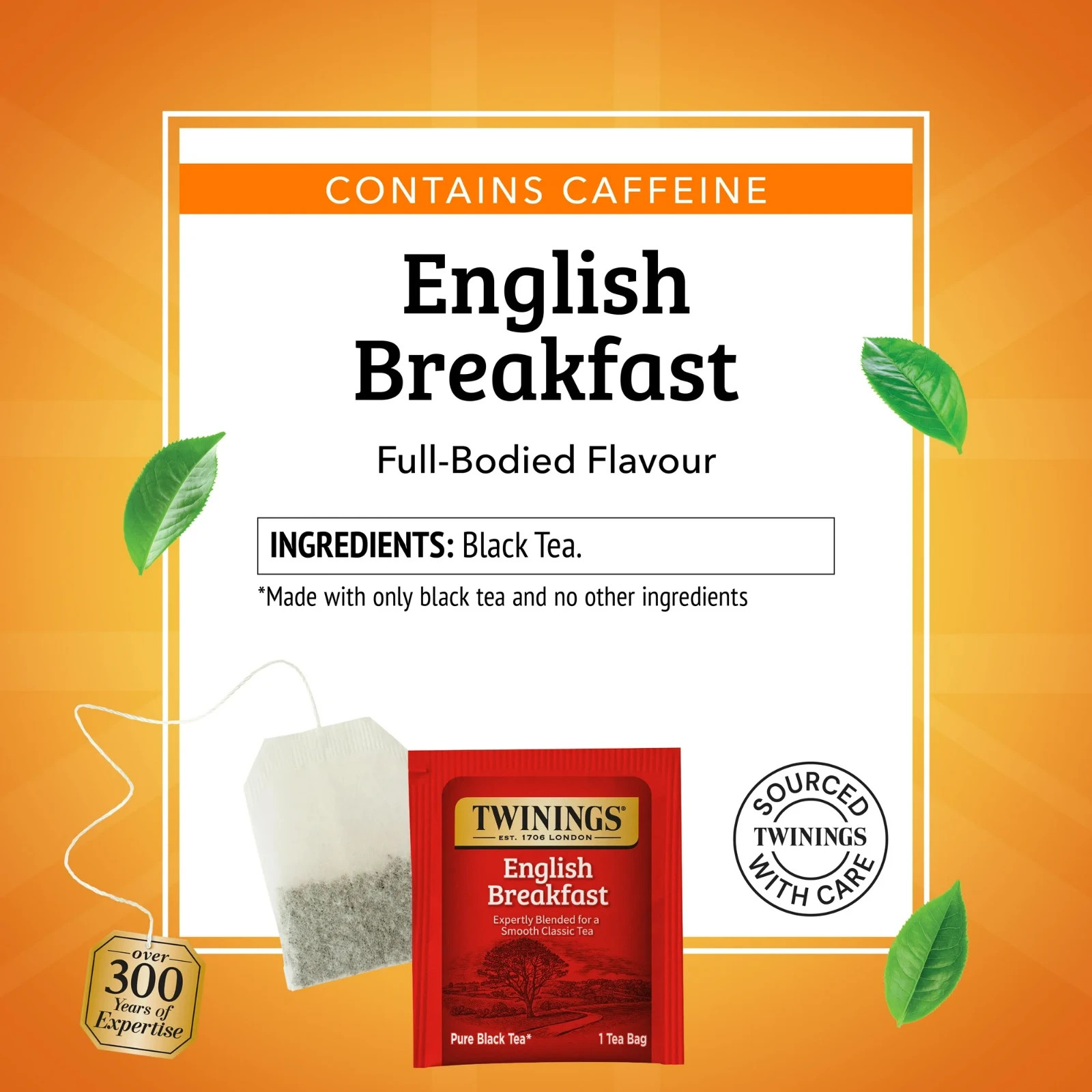 Twinings English Breakfast Pure Black Tea Bags, 50 Count Box