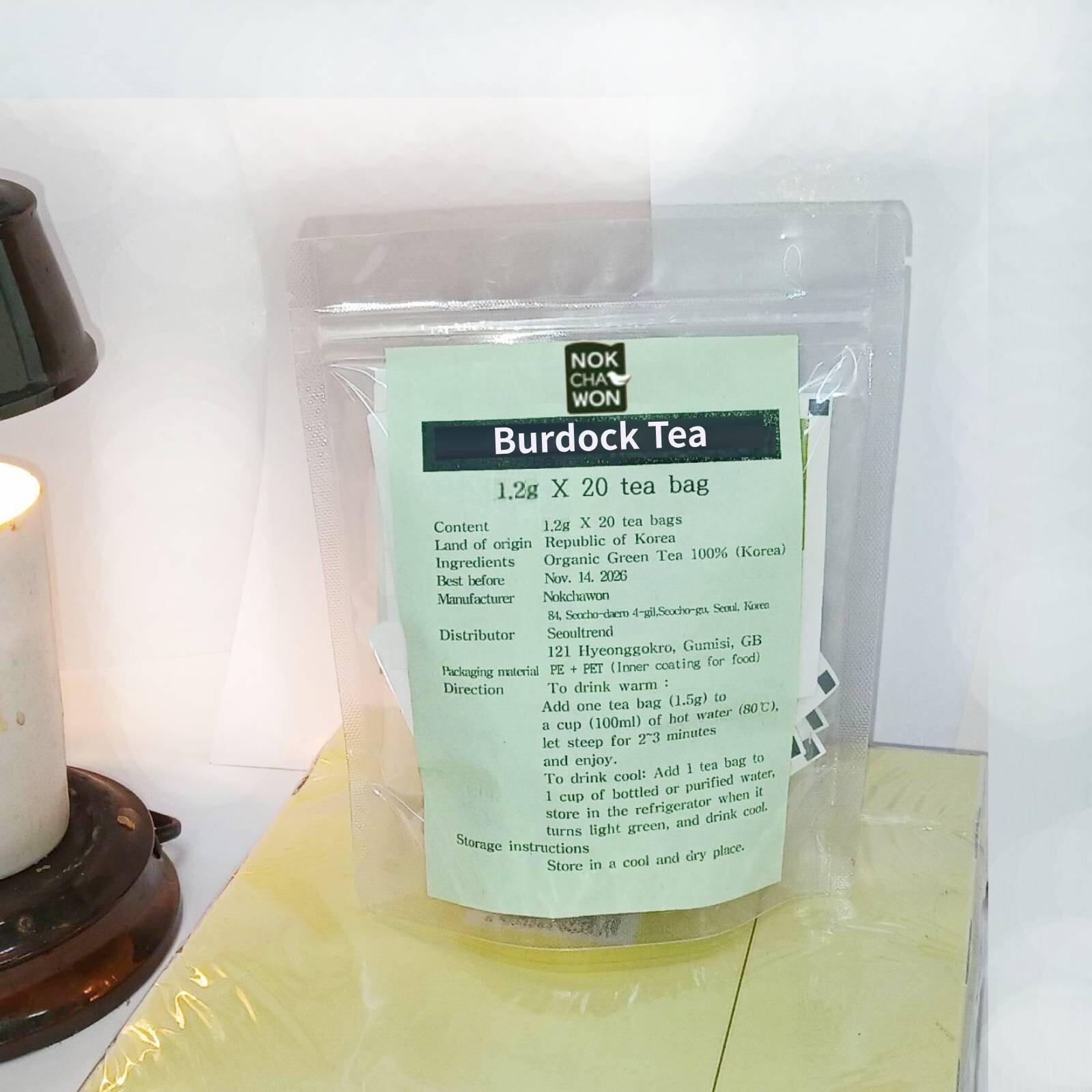 Korea Nokchawon Burdock Tea 20 Tea bag Free Shipping wt Tracking