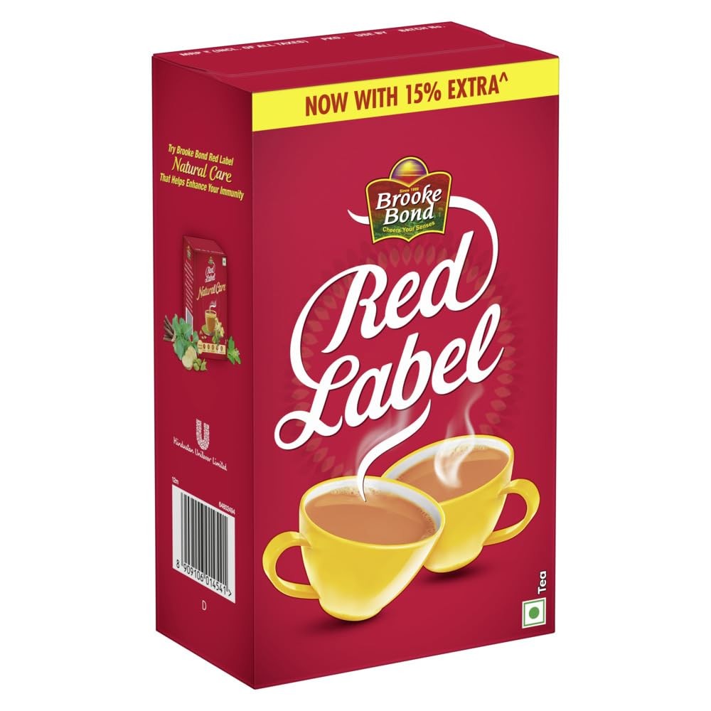 Brooke Bond Lipton Red Label Tea 500g | Ginger Flavored, Premium Loose Leaf Tea