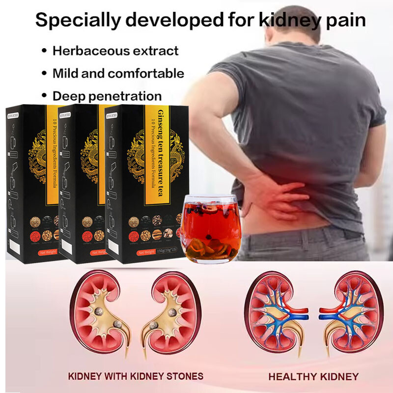 5Box Kidney Tea Formula Ginseng Ten Treasure Tea, Kidney Tea Chinese Herbal Tea