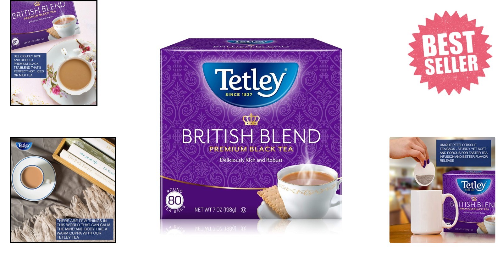 Sustainable British Blend Black Tea: 80 Count Pack of 12 for Tea Lovers