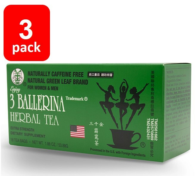 X3 BX 3 BALLERINA TEA EXTRA STRENGTH 18 BAGS EA BOX 100% ORIGINAL