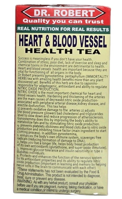 Dr Robert Heart & Blood Vessel Support Tea Bags 20ct Natural Herbal Health