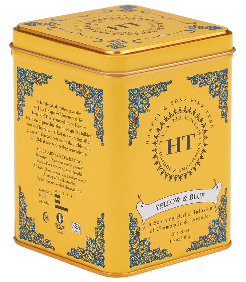 Yellow & Blue Herbal Infusion Tea 20X Sachets By Harney & Sons Fine Teas 1.4 oz