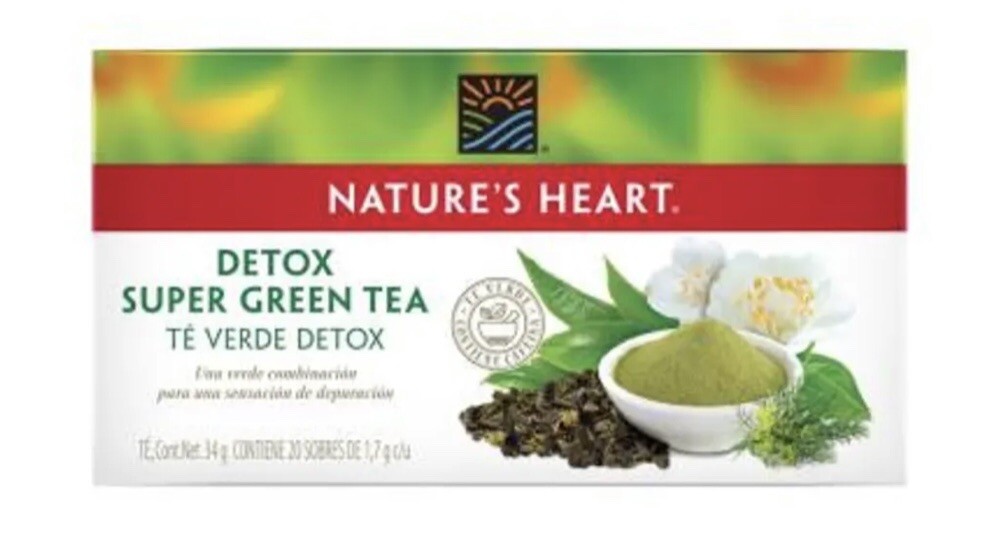 Te detox Super Green Tea 20 tea bags Espirulina Mate Te Verde Hinojo