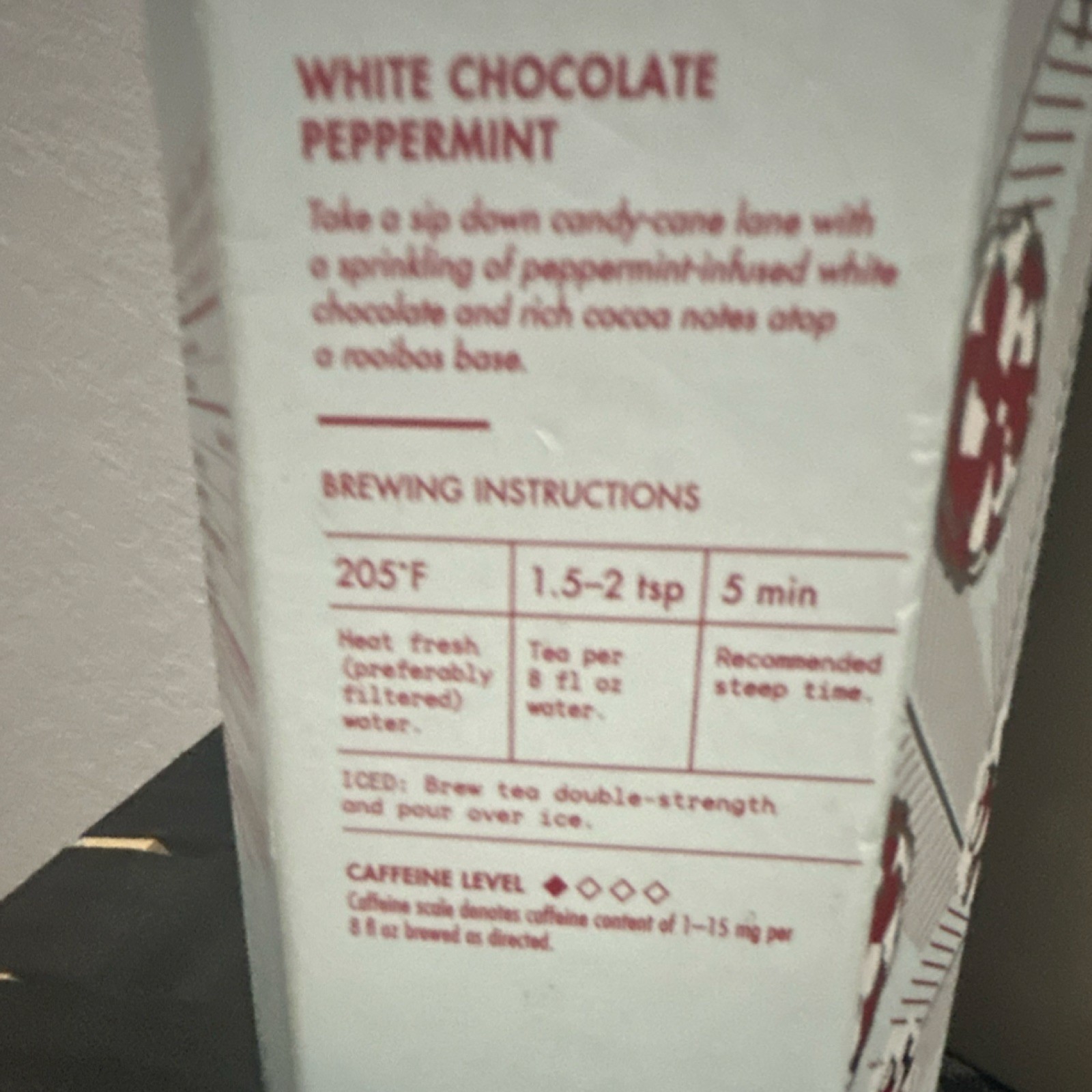 Teavana White Chocolate Peppermint Herbal Loose Leaf Tea 8oz Tin