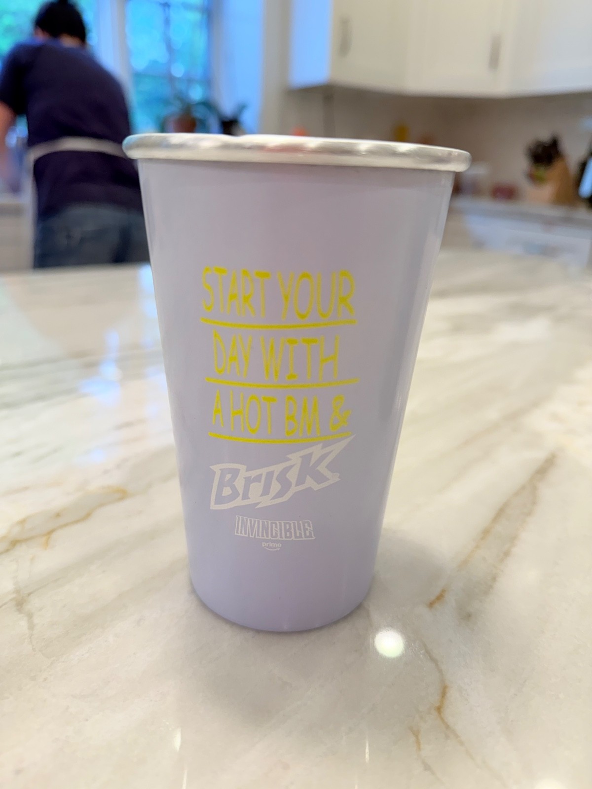 Invincible limited addition brisk iced tea, 15oz Brisk Invincible cup, stickers