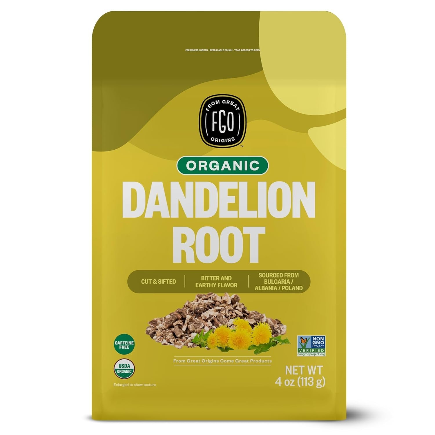 Delicious Organic Dandelion Root Tea – 4oz Imported from Bulgaria for Health