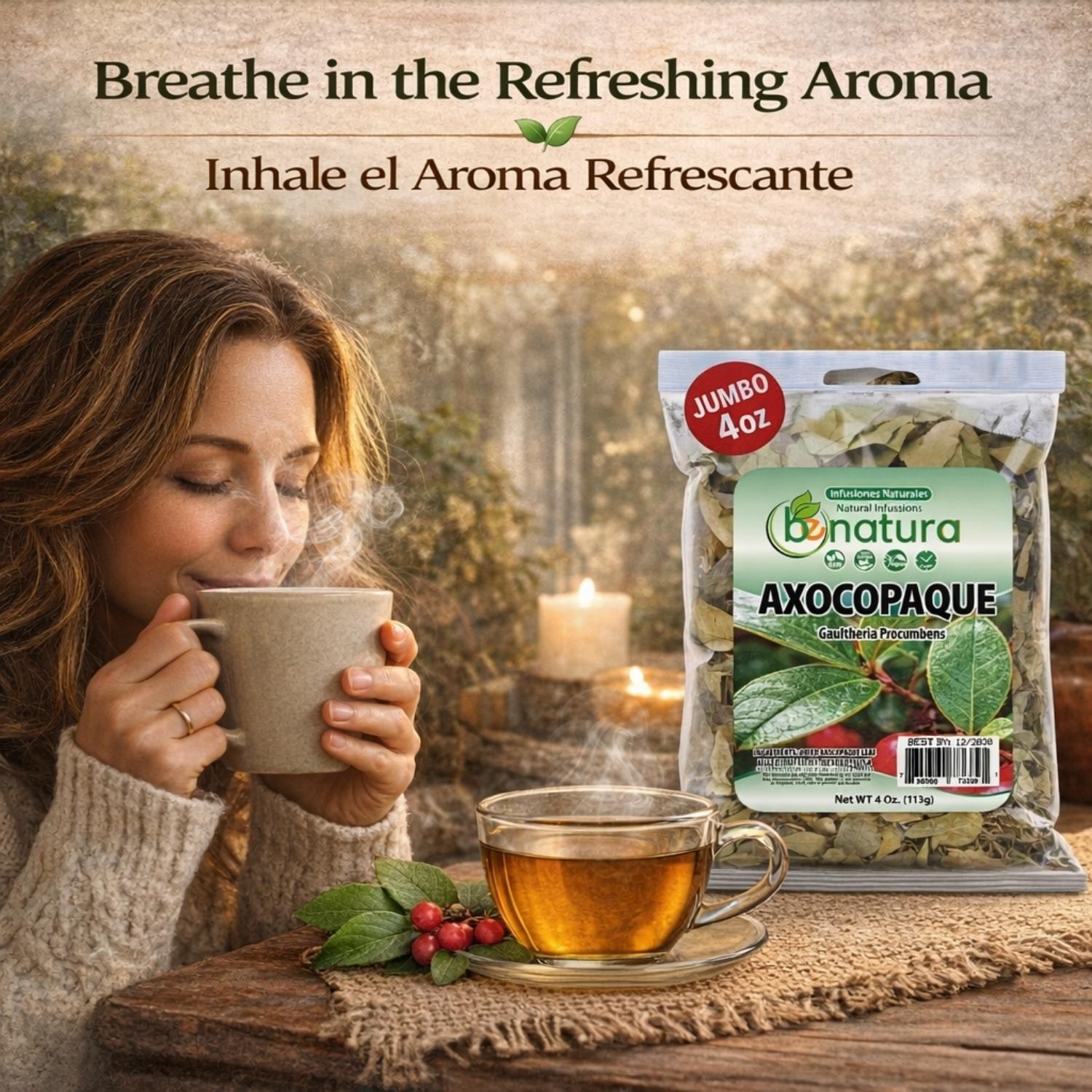 Axocopaque Herbal Tea (4 oz) – VIRAL 100% Natural Gaultheria Mexican Leaves – Au