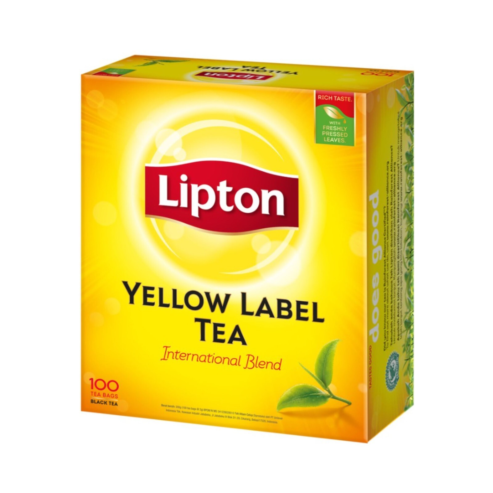 1x LIPTON Yellow Label International Blend Black Tea (100’s x 2g) FREE SHIPPING