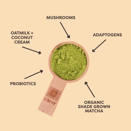 Clevr Blends Matcha Green Tea Powder Oat Milk Instant Latte Mix 100% Japanese…