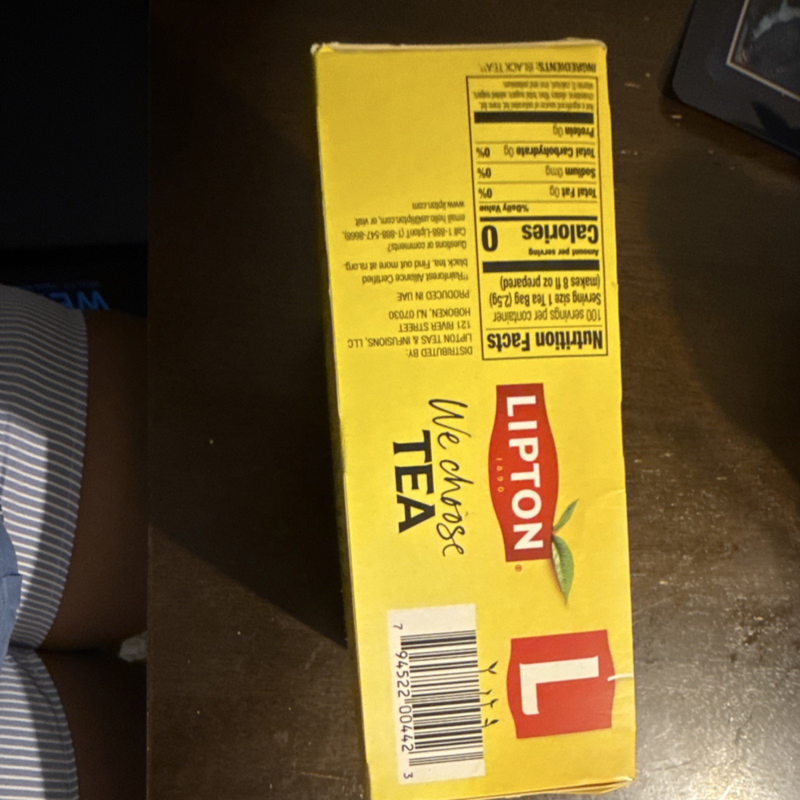 Lipton Yellow Label Black Tea Bagged Tea & Infusion 100 Bags 226g Kosher Pantry