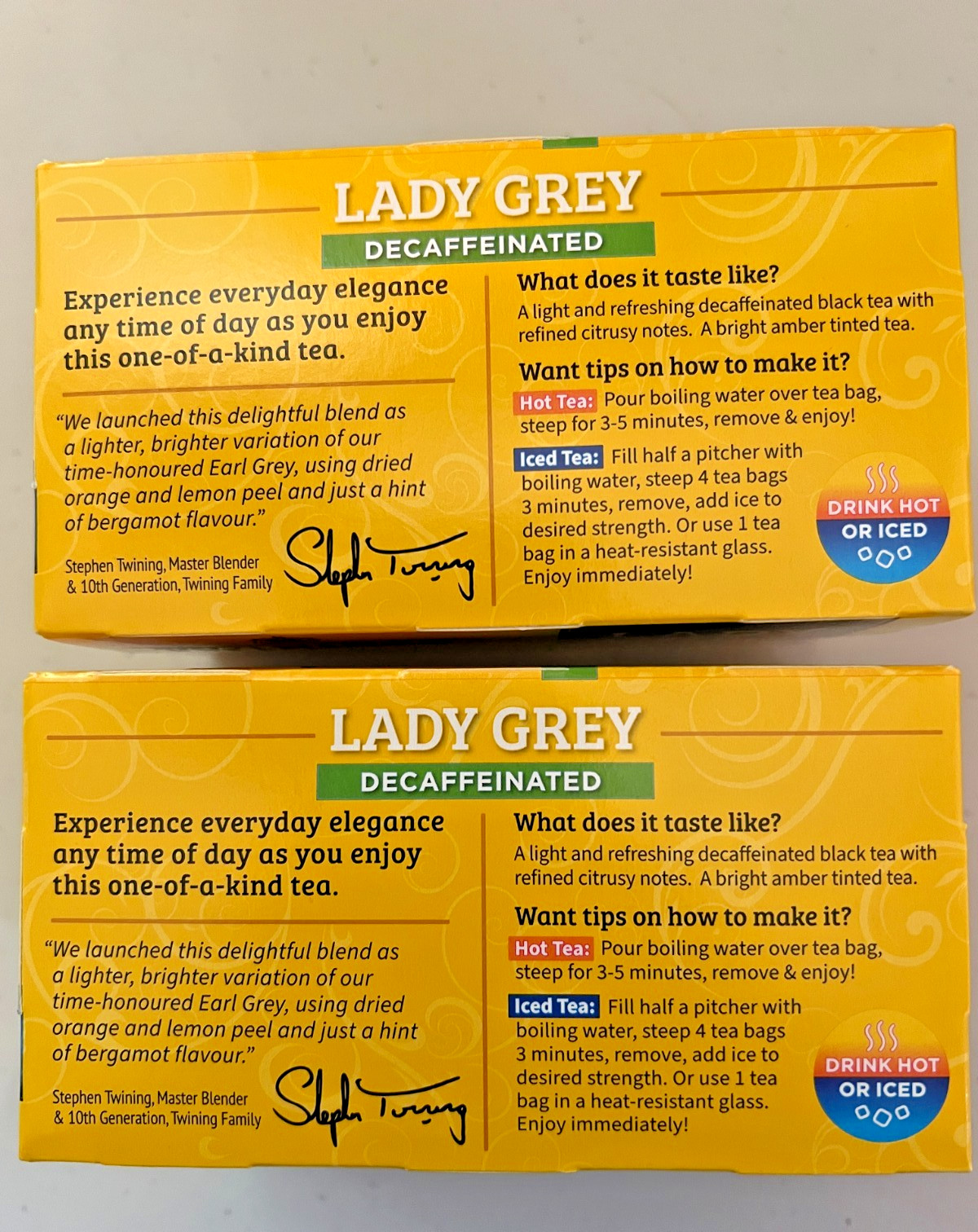 2 Pack – Twinings Lady Grey Decaffeinated Black Tea – 20 Count (40 servings)