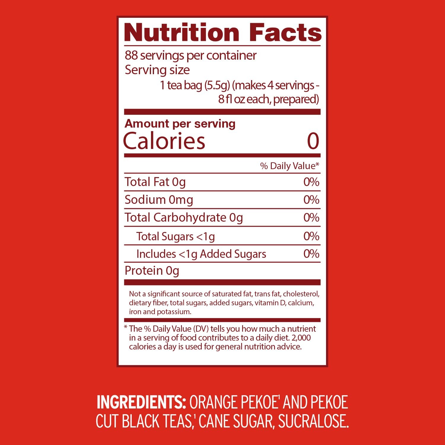 Luzianne Sweet Iced Tea Bags, Family Size, 22ct Box 22 Count (Pack of 6)