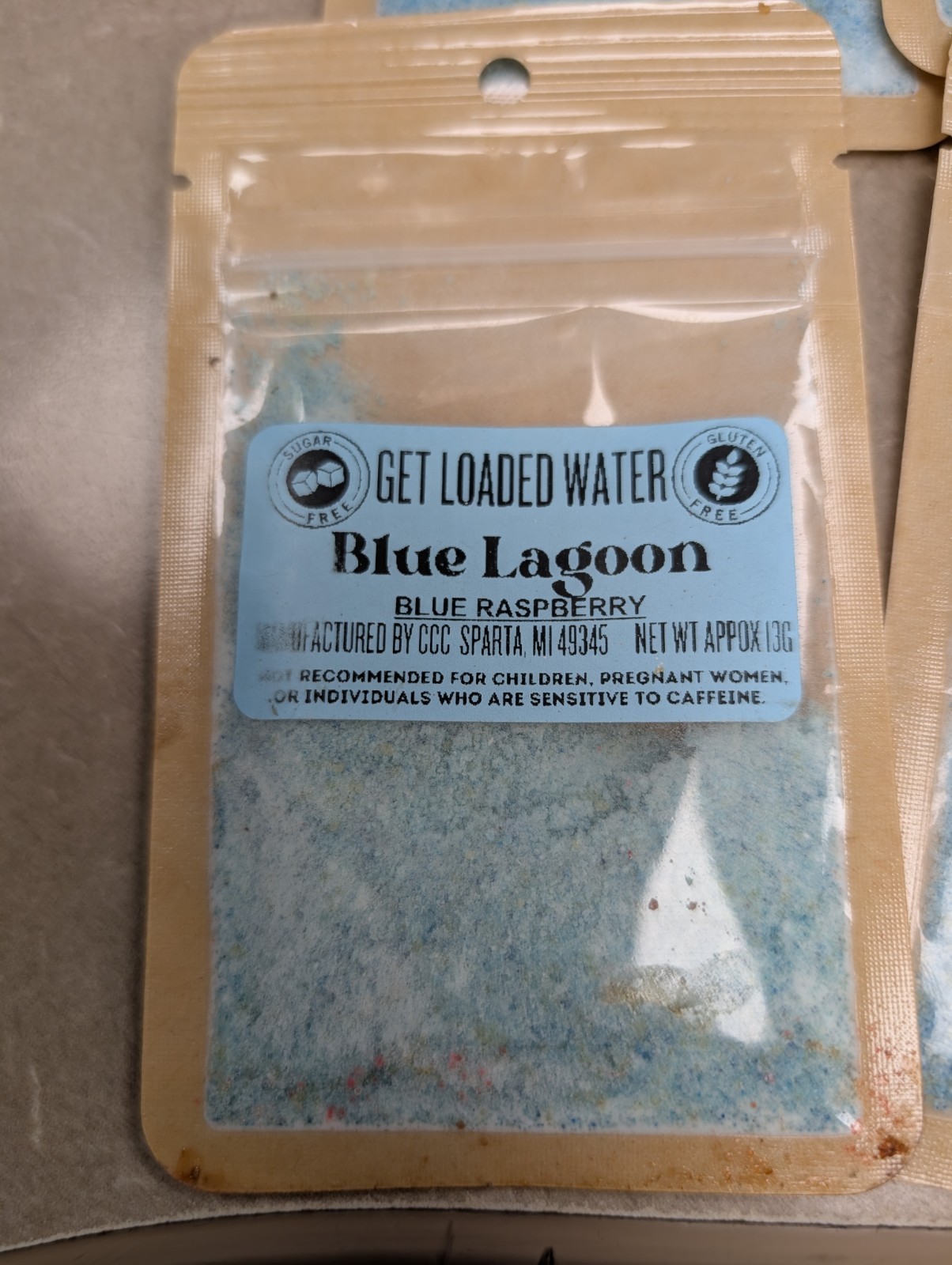 8 packets of “Get Loaded Tea”-BLUE LAGOON 200mg Caffeine