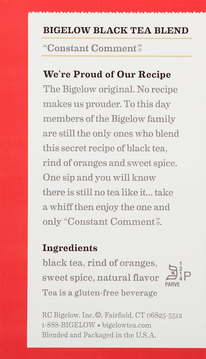 Bigelow Constant Comment Black Tea – 40 Bags