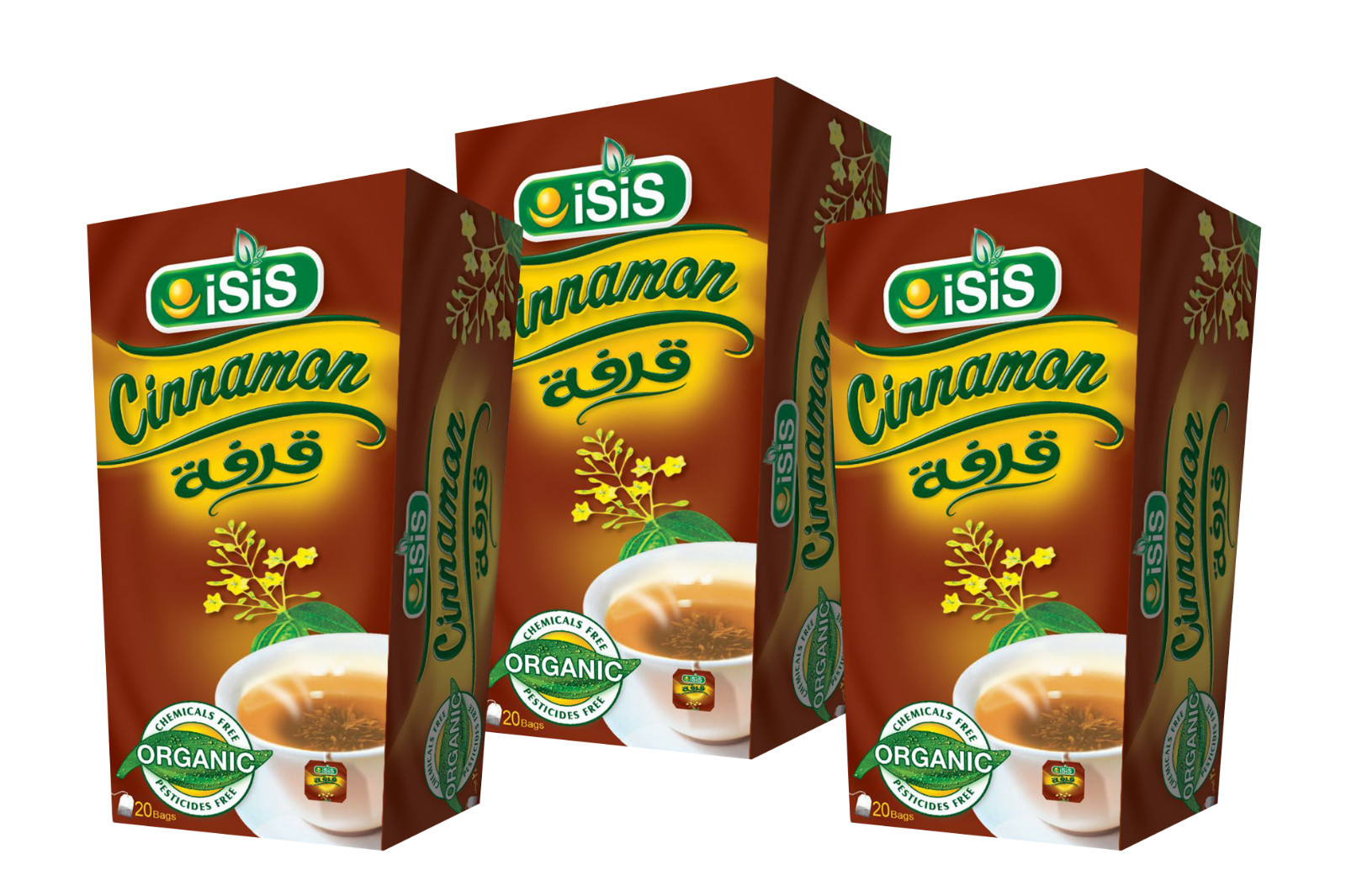 20 – 100 Bags ISIS HERBS 100% Natural Egyptian Cinnamon ايزيس قرفة