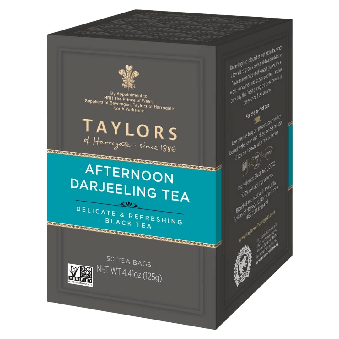 Taylors of Harrogate Afternoon Darjeeling, 50 Teabags 50 Count (Pack 1)