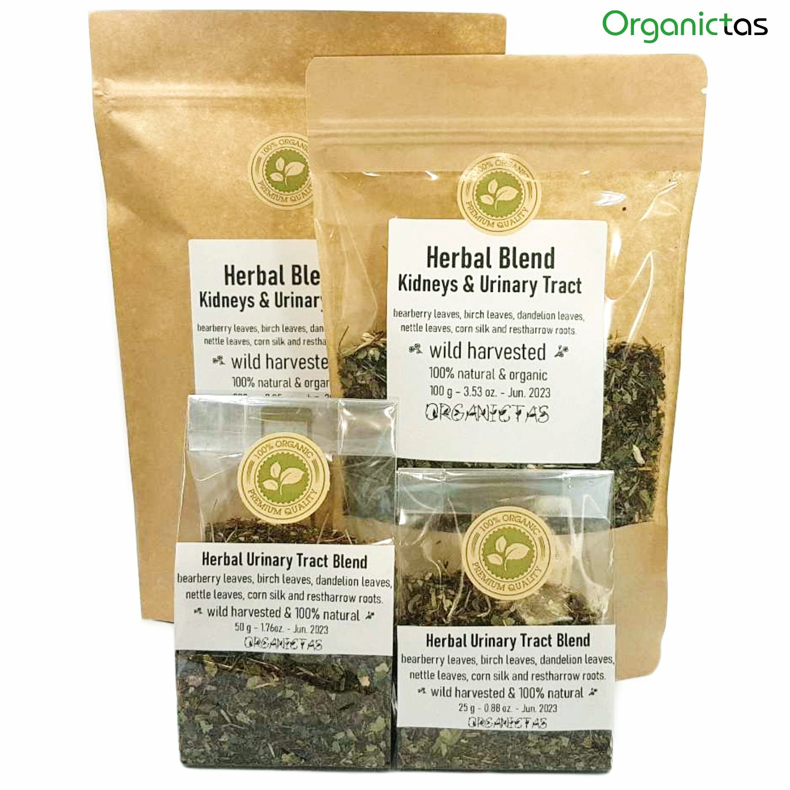 Organic Kidney Tea Blend 6 Herbs, Urinary Tract Health, Diuretic, Bladder, UTI