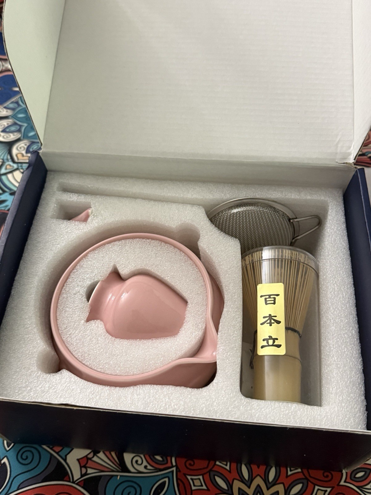 Japanese Matcha Tea Whisk Set 6 Pcs Pink