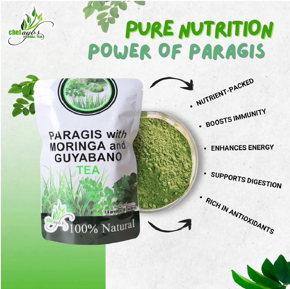 Chef Paragis Aybs Tea with Moringa and Guyabano Extract 3 In 1 (20 Tea bags) 2pc