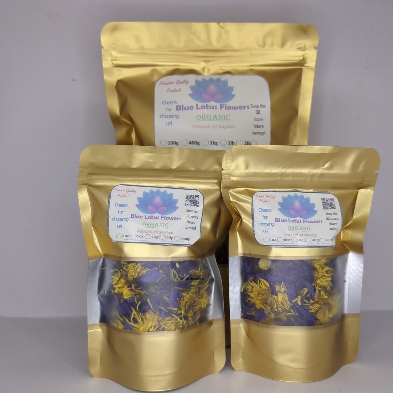 Dried BLUE LOTUS, Nymphaea Caerulea Organic Herbal Hand Picked Flowers Tea/Smoke