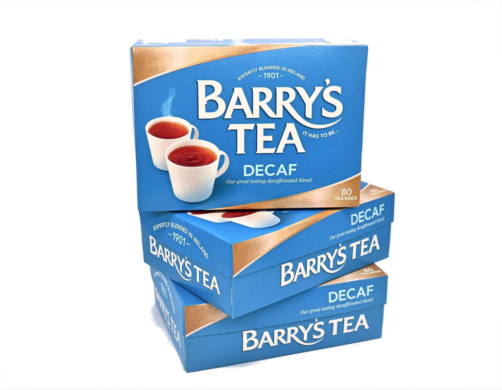 Barry’s Tea Decaf Blend 80 Teabags (3 Pack), Fresh from 80 Count (Pack of 3)