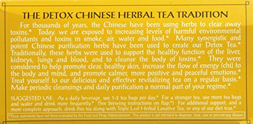 Triple Leaf Detox Tea,Chinese Purification Herbs Support of the Defenses-20 bags