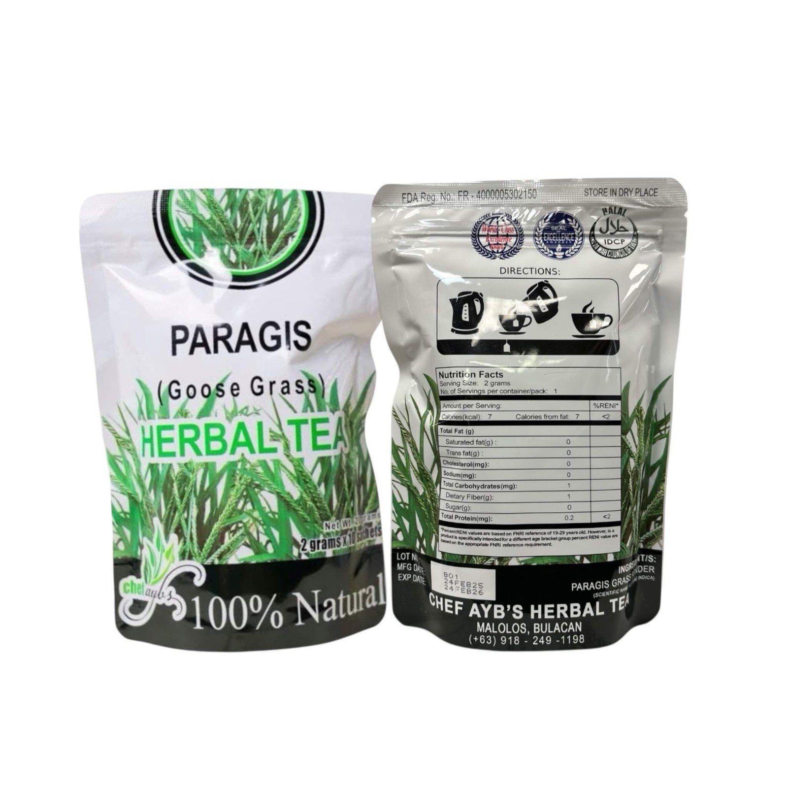 Chef Ayb Paragis Tea 10 + Moringa & Guyabano Tea 20 Sachets – Herbal Bundle