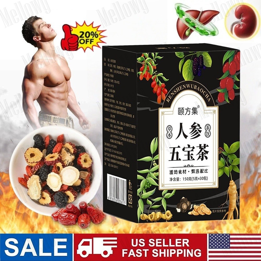 1box/30pcs Ginseng six treasure tea ,Kidney tea,liver tea,red date kidney health