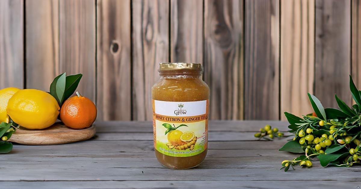 Organic Honey Citron Ginger Tea 2.2lb Jar