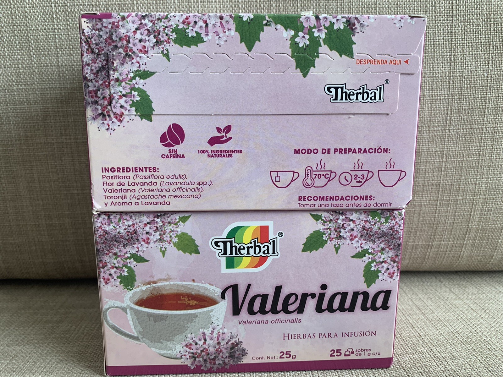 Te Valeriana pasiflora lavanda toronjil 50 tea pack